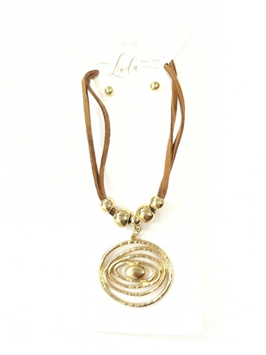 [NK6489080] COLLAR CUERINA DIJE 