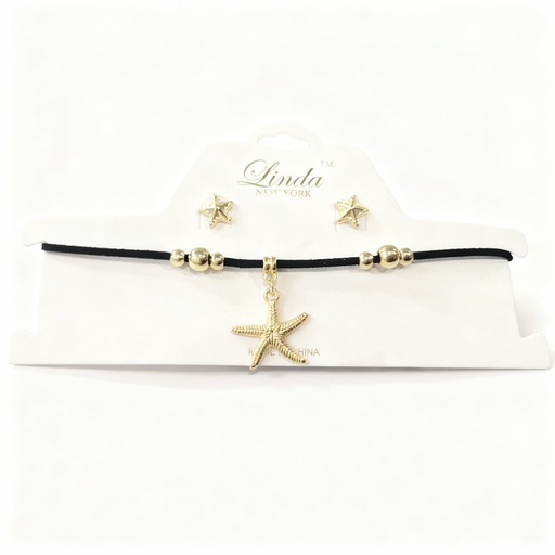 [NK6489058] COLLAR CUERINA ESTRELLA X3