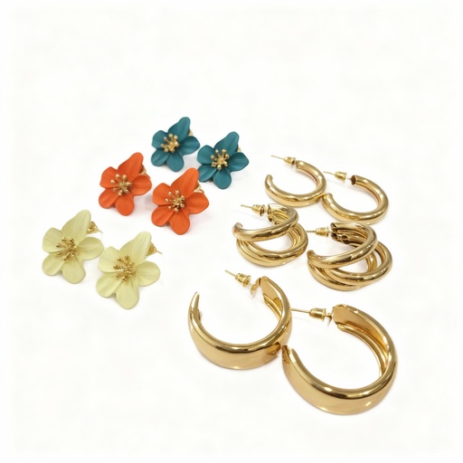 [ERE3173] ZARCILLO ARGOLLA Y FLOR DE 6