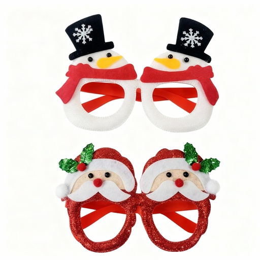 [HL-8648] LENTES NAVIDA SANTA Y MUÑECO NIEVE