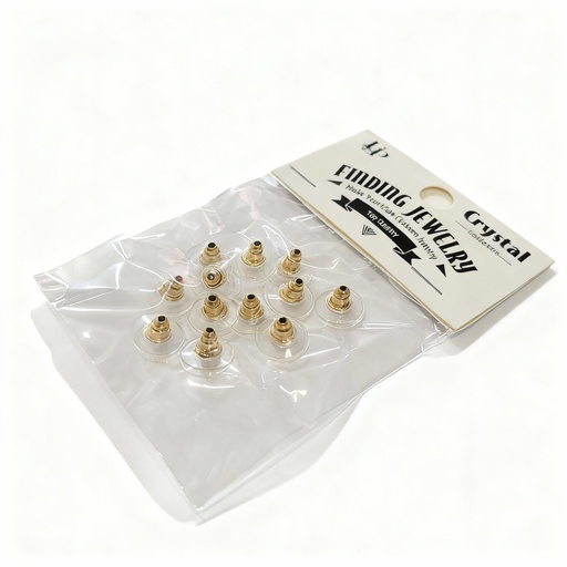 [KNV-7827G] SEGURO TAPITA PARA ZARCILLO DORADO