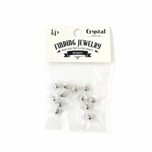 [KNV-7827W] SEGUROS ZARCILLOS PLATEADO