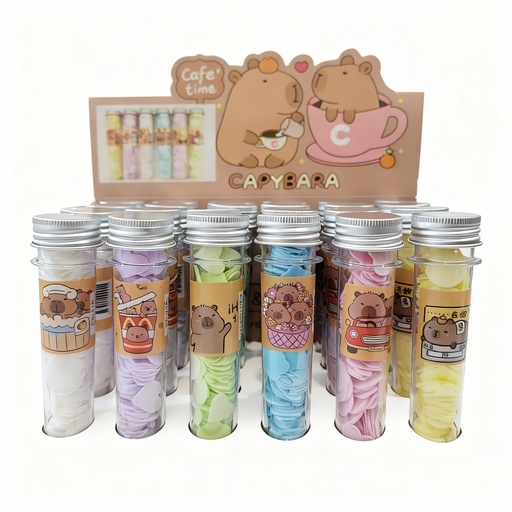 [RNT-1421R] LAMINAS JABON EN TUBITO CAPYBARA