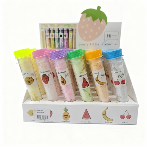 [RNT-1305R] LAMINAS JABON EN TUBITO FRUTAS