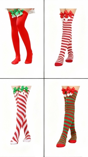 [ASO1477AS] MEDIAS LARGAS NAVIDAD