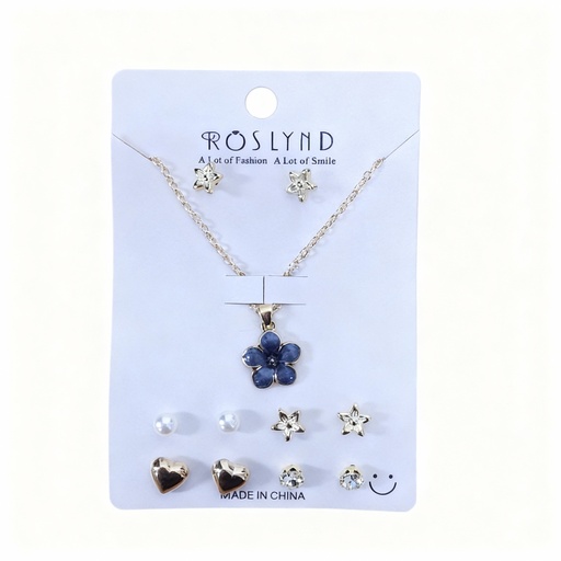 [TOPO-36] SET COLLAR Y TOPITOS NIÑA FLOR