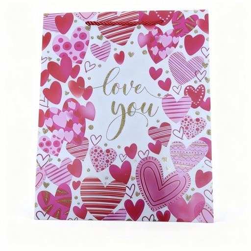 [BL-2131M-1] BOLSA DE REGALO GRANDE CORAZONES LOVE