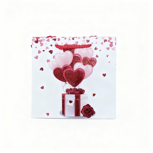 [BL-1930XS] BOLSA DE REGALO PQ CORAZONES ESCACHADA