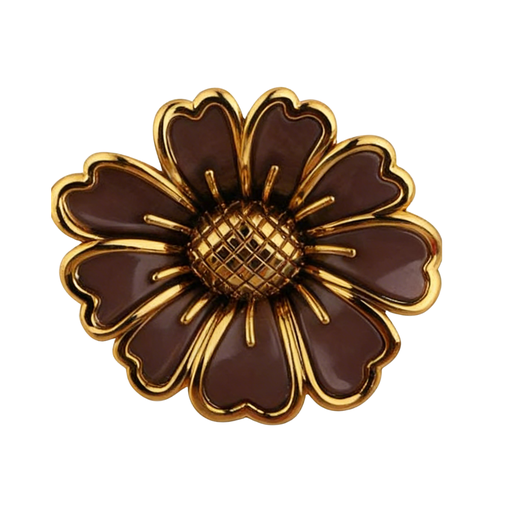 [DHC-1200] GANCHETA FLOR CON DORADO