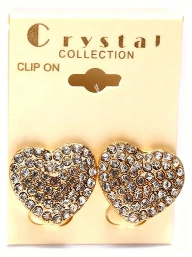 [MER-6267] ZARCILLO CLIP CORAZON PIEDRA 