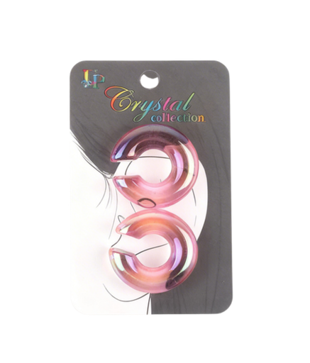 [MER-6829RAB] EAR CUF COLORES TRANSPARENTE X2