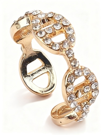 [MRN-1035] ANILLO ACERO GUCCI BRILLANTE