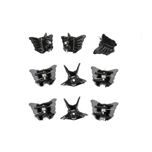 [ELC2621BK] PIOJOTOS MARIPOSA NEGROS POTE X30