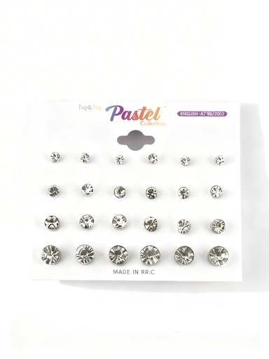 [EME4222S] SET TOPITO DIAMANTE PALTEADO X12