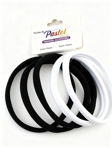 [ETO0146BW] BANDANA  LYCRA 13CM BLANCA Y NEGRA X5