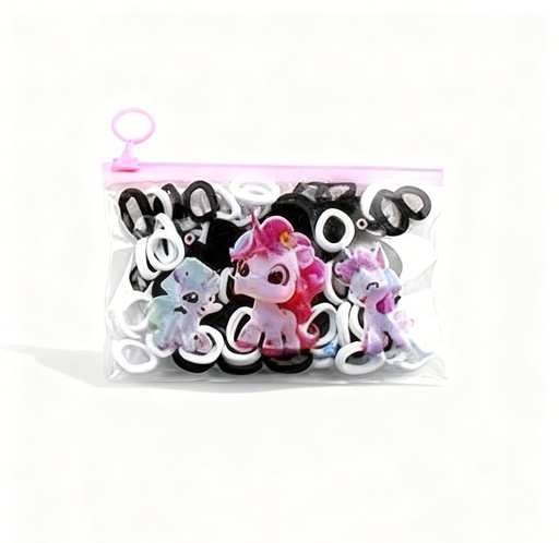 [ETO1527BW] COLA LYCRA BLANCA NEGRA PAQUETE X120 