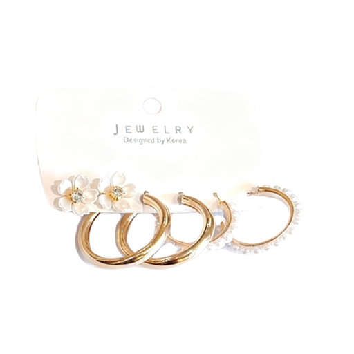 [EL-9303] SET ARGOLLA PERLA X3