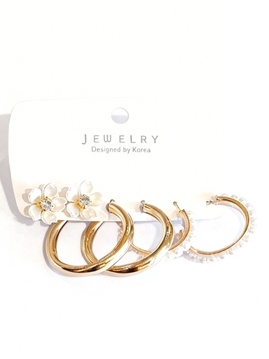 [EL-9303] SET ARGOLLA PERLA X3