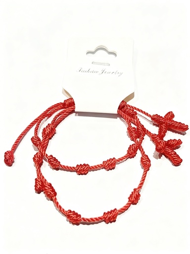 [BL-8790] PULSERA HILO ROJA X2