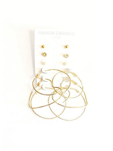 [EL-5519GS] SET ARGOLLA TOPITO X4