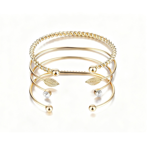 [BL-8975G] BRAZALETE DORADO X4