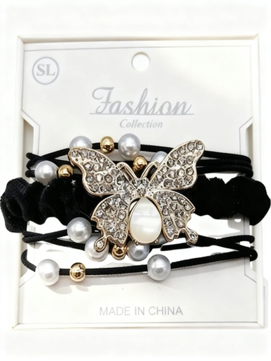 [SL-9288] COLA SCRUNCHIE MARIPOSA COLORES OSCURO