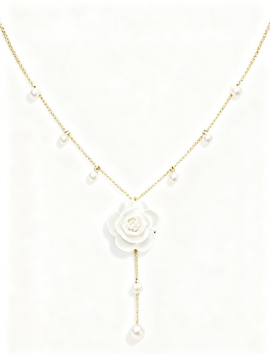 [NL-8105] COLLAR PERLA ROSA