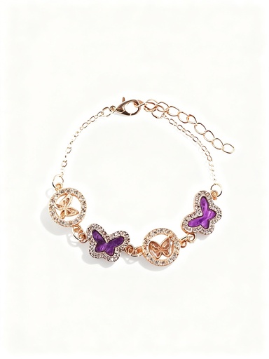 [IBR-3705] PULSERA CADENA MARIPOSA