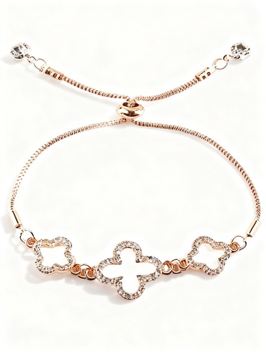 [IBR-3717] PULSERA TREBOL BRILLANTE