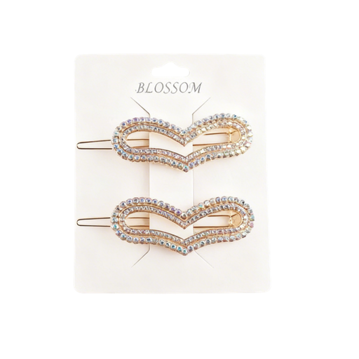 [IHP-817] GANCHO STRASS CORAZON X2