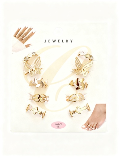 [RRN-0642GS] ANILLO MANOS Y PIES MARIPOSA