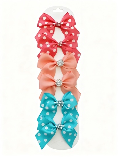 [RBW-1052R] SET GANCHO LAZO LUNARES CON BRILLO