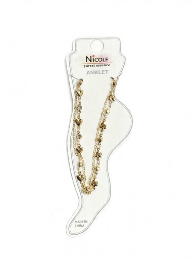 [CE1959] TOBILLERA CADENA CORAZON