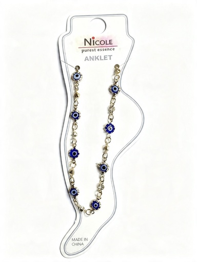 [CE3249] TOBILLERA CADENA OJO TURCO