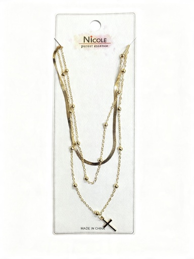 [CK2301] COLLAR CADENA CRUZ X3