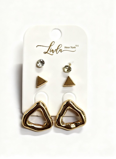 [EAR6799267] SET ZARCILLO TRIANGULO  X3