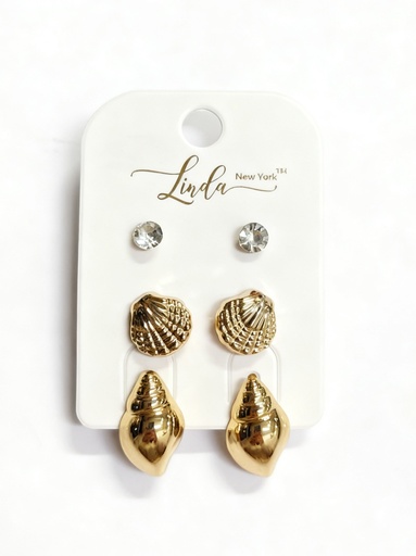 [EAR6799270] SET ZARCILLO CARACOL X3