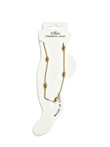 [AAK1084K] TOBILLERA DORADA Y PLATEADA