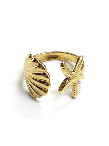 [ARI1508C] ANILLO ESTRELLA Y OSTRA