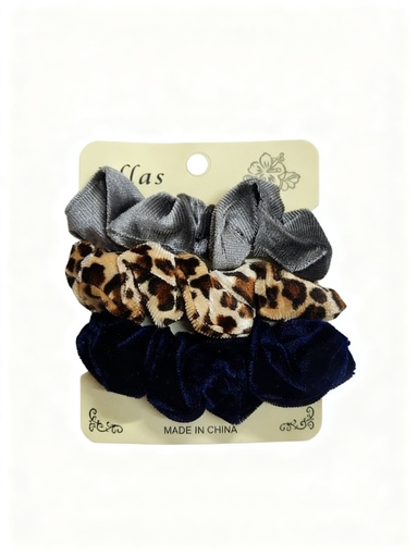 [ETW9046E] MOÑERA SCRUNCHIES ANIMAL PRINT X3