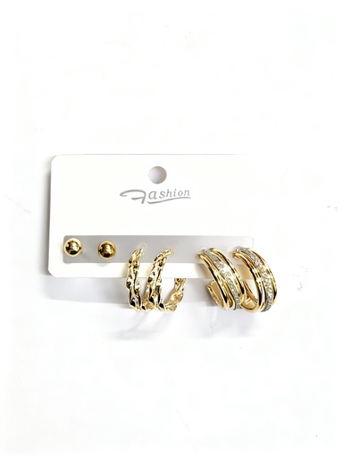 [EAR3459G] SET TOPITO Y ARGOLLA X3