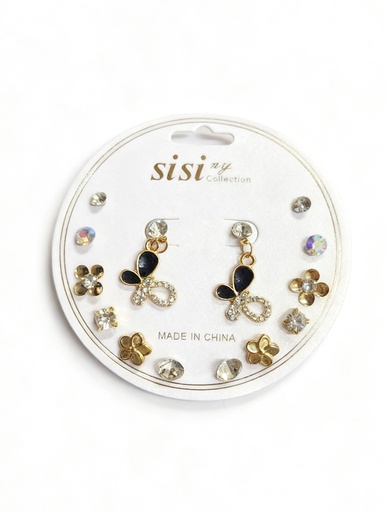 [EAR3452A] SET TOPITO MARIPOSA X7