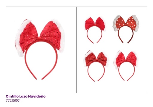 [77215001] [77215001] CINTILLOS LAZO NAVIDAD ROJO
